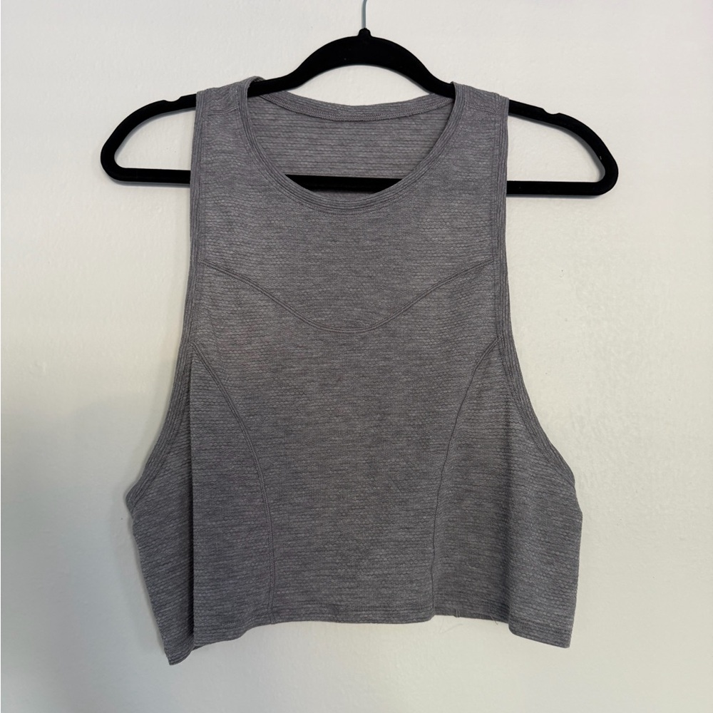 lululemon athletica Heather Gray Cropped Tank
